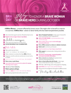 31 Ways to Honor a BRAve Woman & BRAve Hero