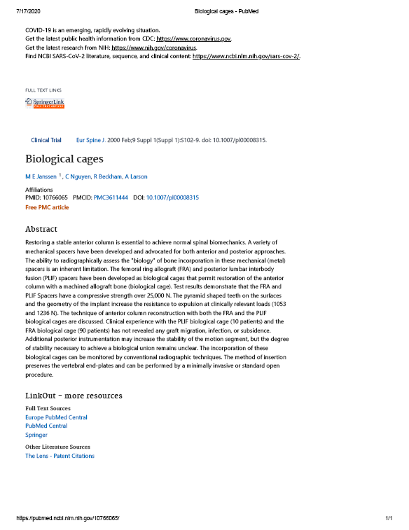 Biological cages - PubMed